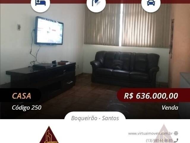 #250 - Casa para Venda em Santos - SP